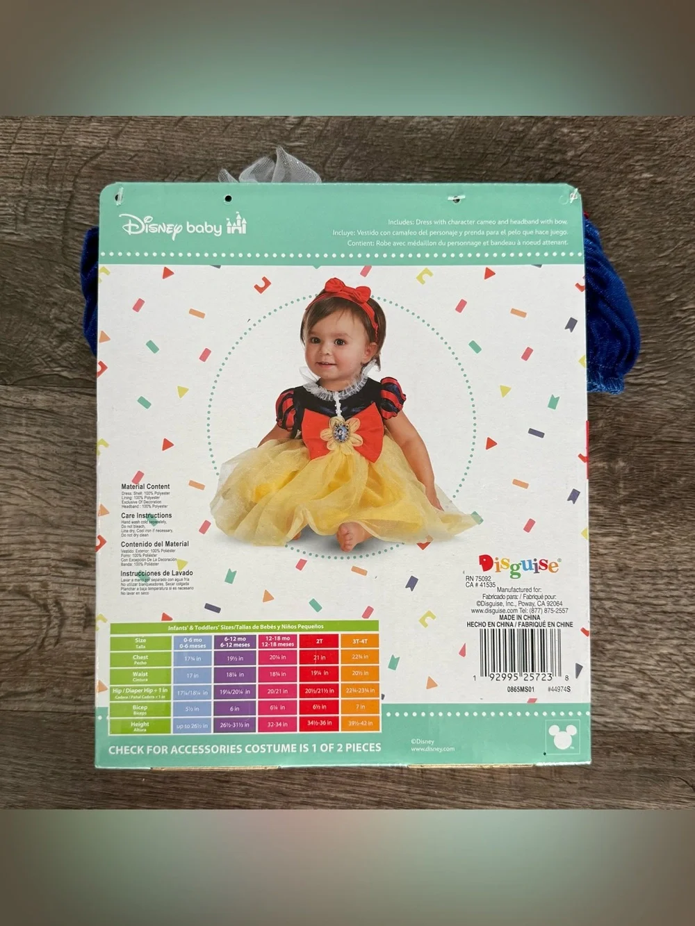NWT Disney Princess Snow White Ticket Halloween Costume Dress and Headband 2T